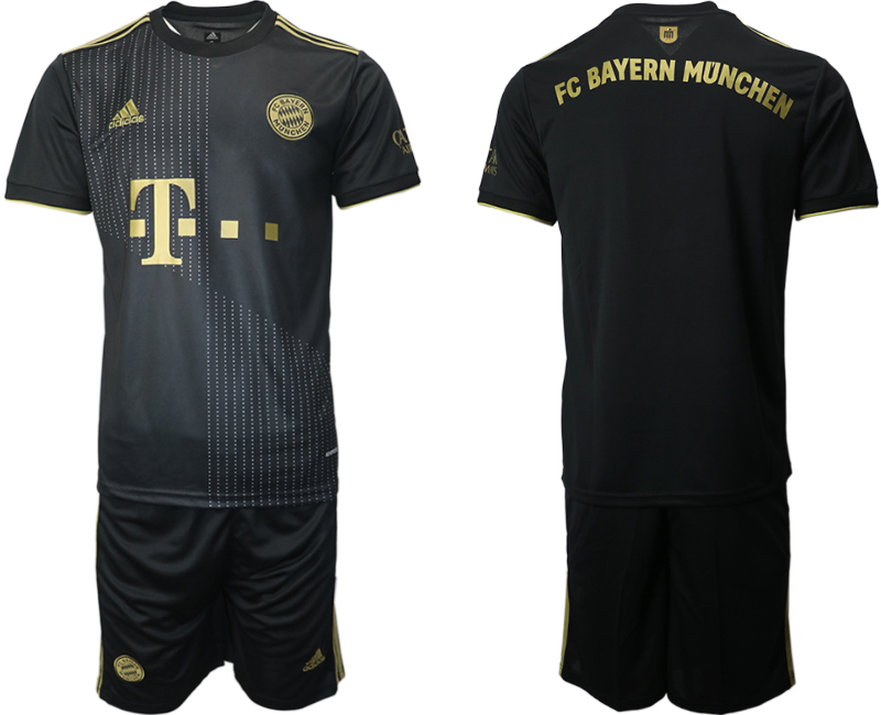 Men 2021-2022 Club Bayern Munich away black blank Adidas Soccer Jersey
